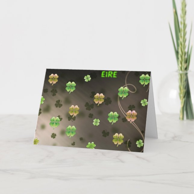 Irish Shamrocks Card (Front)