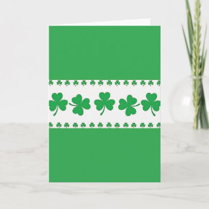 Irish Shamrocks Luck Card