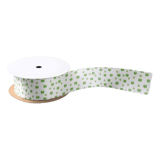 Irish Shamrocks Satin Ribbon (Spool)