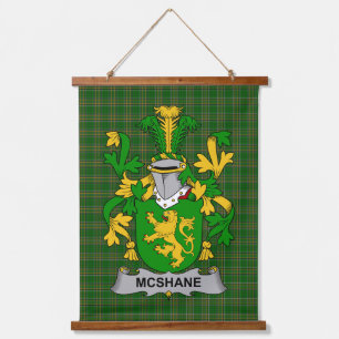 Irish Shane or McShane Coat of Arms Family Crest Hanging Tapestry