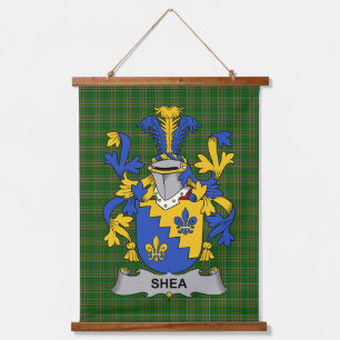 Irish Shea or O_Shee Coat of Arms Family Crest Hanging Tapestry