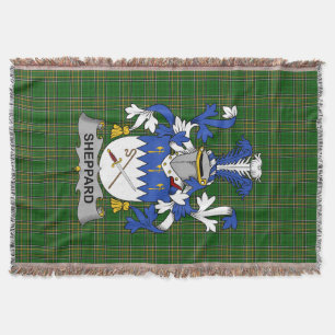 Irish Sheppard Coat of Arms Family Crest Ireland Throw Blanket