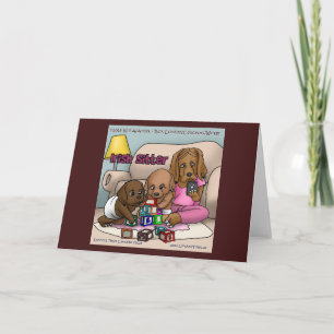 Irish Sitter -  When Dogs Are Babysitters Card