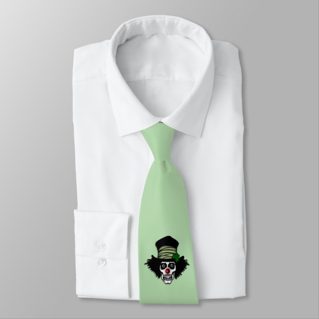 Irish Skeleton Clown Tie (Tied)