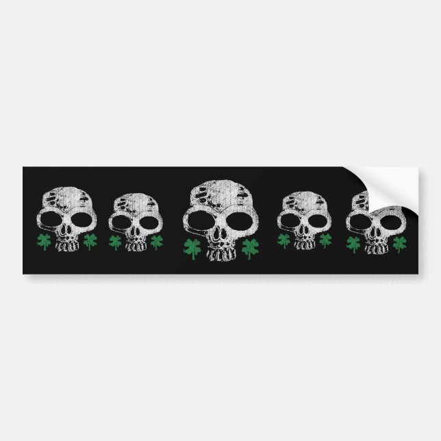 Irish Skull Bumper Sticker (Front)
