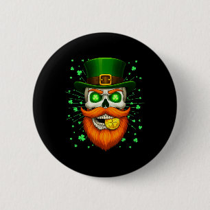 Irish Skull Coin Saint Patrick’s Day For Men Women 6 Cm Round Badge