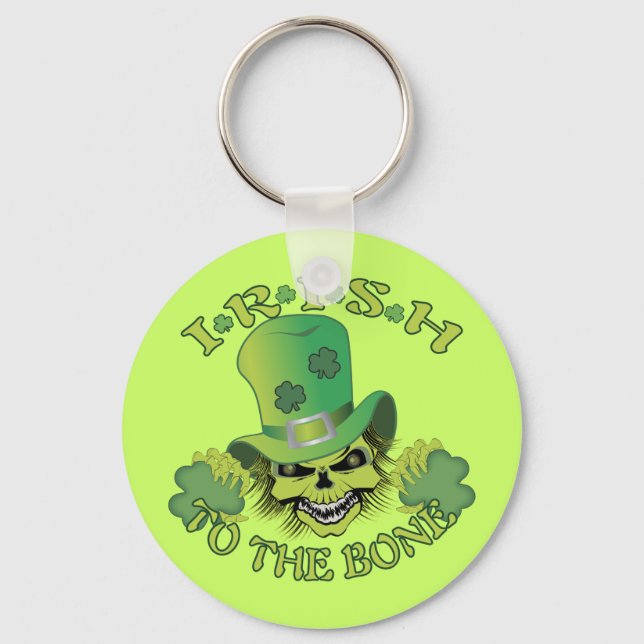 Irish Skull Key Ring (Front)