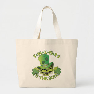 Irish Skull Large Tote Bag