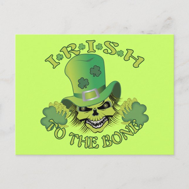 Irish Skull Postcard (Front)