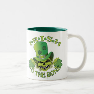 Irish Skull Two-Tone Coffee Mug