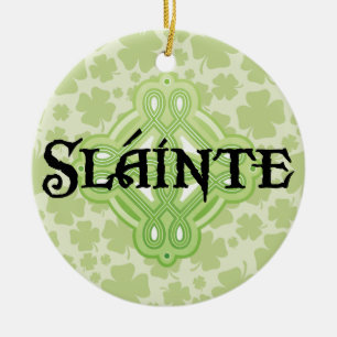 Irish Slainte Christmas Ornament