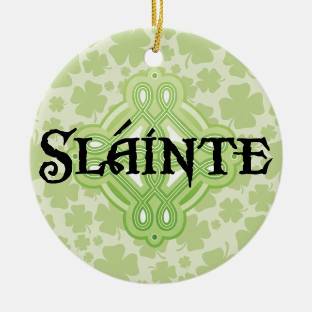 Irish Slainte Christmas Ornament (Front)