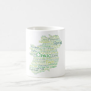 Irish Slang Word Art Map Coffee Mug