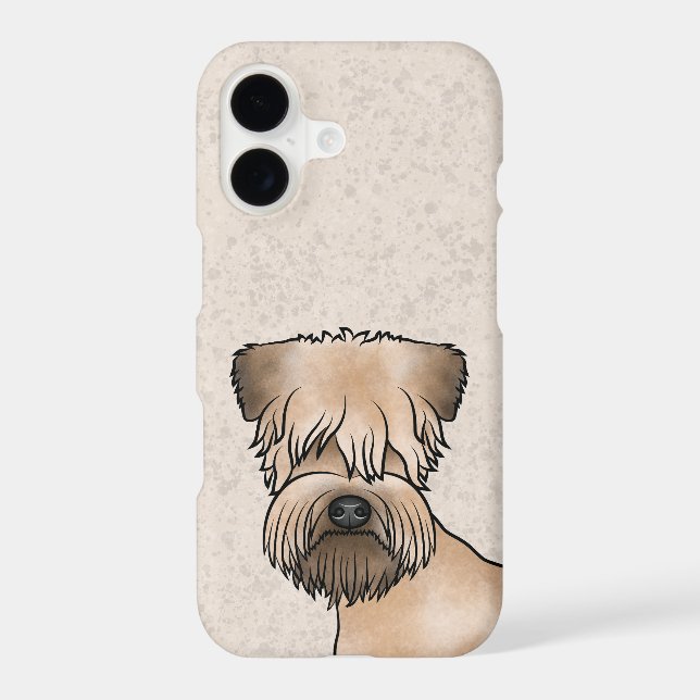 Irish Soft-Coated Wheaten Terrier Cartoon Dog Head (Back)