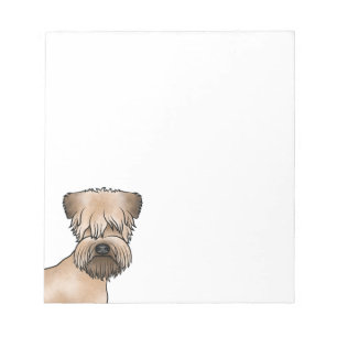 Irish Soft-Coated Wheaten Terrier Cartoon Dog Head Notepad
