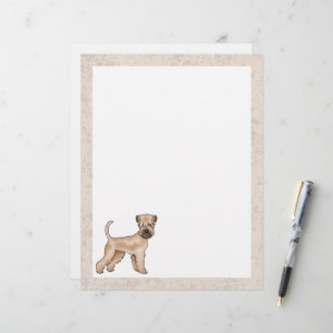 Irish Soft-Coated Wheaten Terrier Cute Cartoon Dog Custom Letterhead