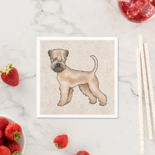 Irish Soft-Coated Wheaten Terrier Cute Cartoon Dog Napkin