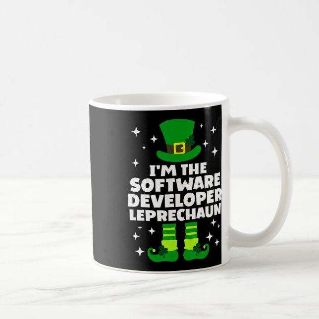 Irish Software Developer Leprechaun St Patricks Da Coffee Mug (Right)