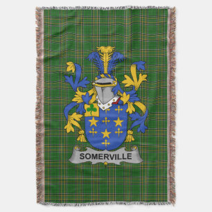 Irish Somerville Coat of Arms Family Crest Irelan Throw Blanket