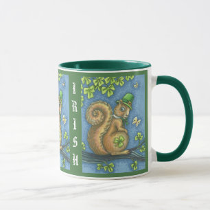IRISH SQUIRREL ST. PATRICK'S DAY MUG Green