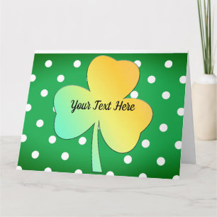 Irish St Patrick's Day Custom Designed Shamrock Card