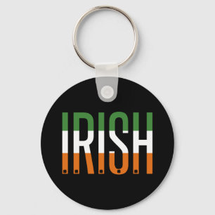 Irish St Patrick's Day Ireland Flag Shamrock Lucky Key Ring