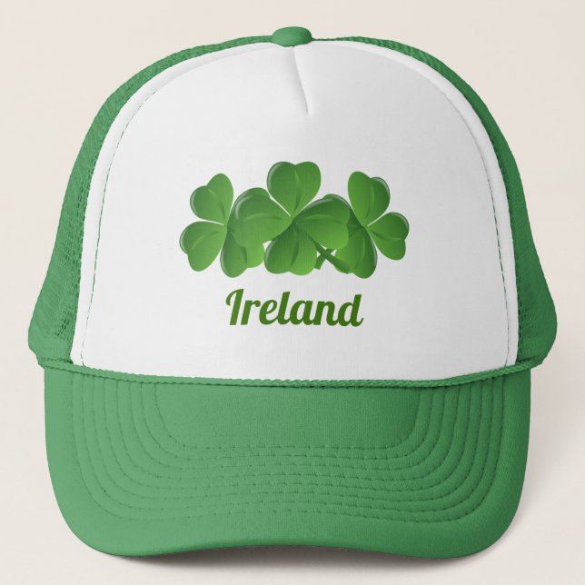 Irish St Patrick's day Ireland Trucker Hat (Front)