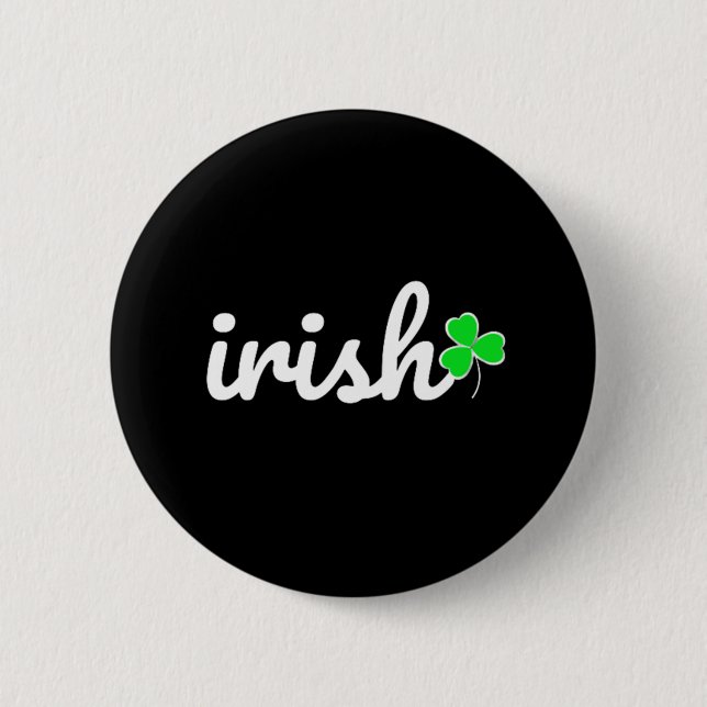 Irish St.. Patrick's Day Lucky Shamrock 6 Cm Round Badge (Front)
