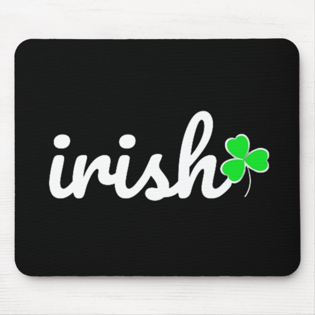 Irish St.. Patrick's Day Lucky Shamrock Mouse Pad (Front)