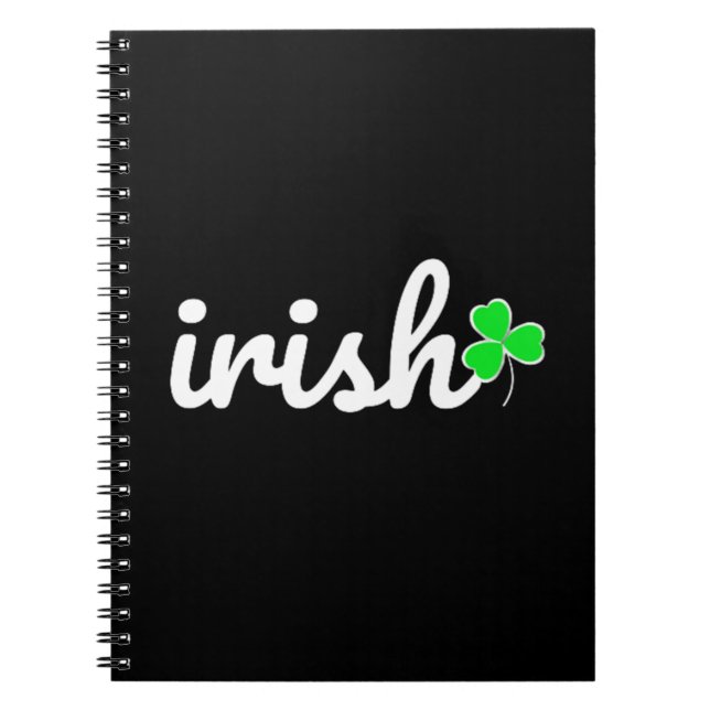 Irish St.. Patrick's Day Lucky Shamrock Notebook (Front)