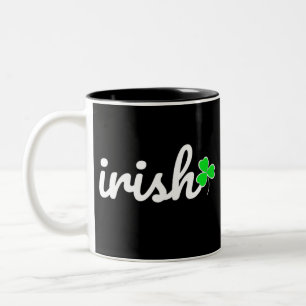 Irish St.. Patrick's Day Lucky Shamrock Two-Tone Coffee Mug