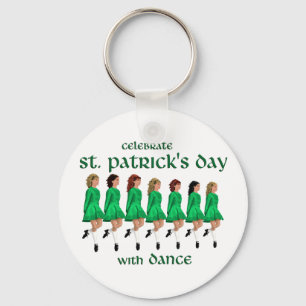 Irish Step Dance Celebrates St. Patrick's Day Key Ring