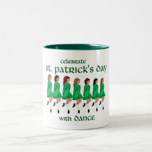 Irish Step Dance Celebrates St. Patrick's Day Two-Tone Coffee Mug