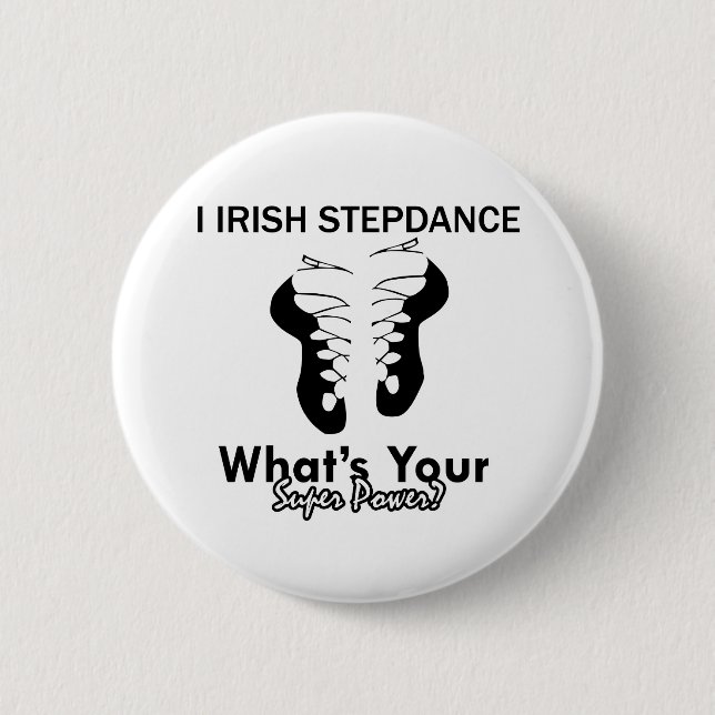 Irish Step dance designs 6 Cm Round Badge (Front)