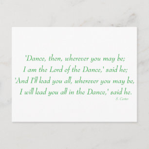 Irish Step Dance - Lord of the Dance Chorus Postcard