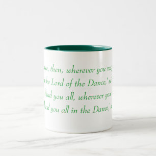 Irish Step Dance - Lord of the Dance Chorus Two-Tone Coffee Mug