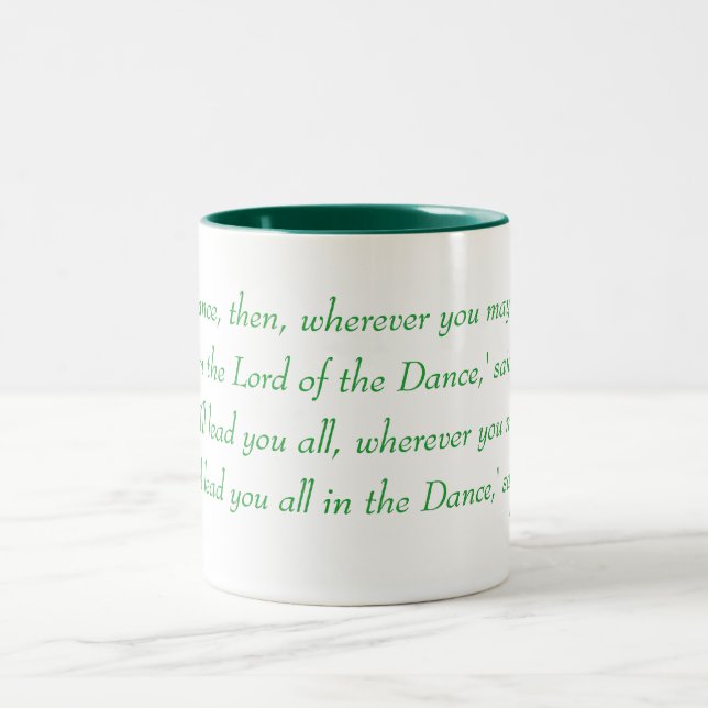 Irish Step Dance - Lord of the Dance Chorus Two-Tone Coffee Mug (Center)