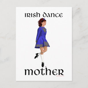 Irish Step Dance Mother - Blue Hard Shoe Postcard