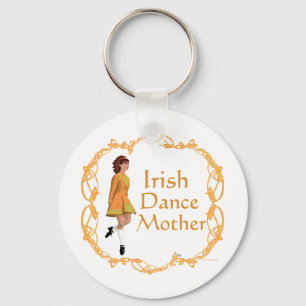Irish Step Dance Mother - Gold Key Ring