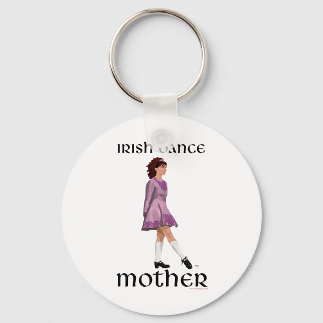 Irish Step Dance Mother - Mauve Key Ring (Front)