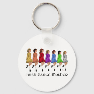 Irish Step Dance Mother - Rainbow Line Key Ring