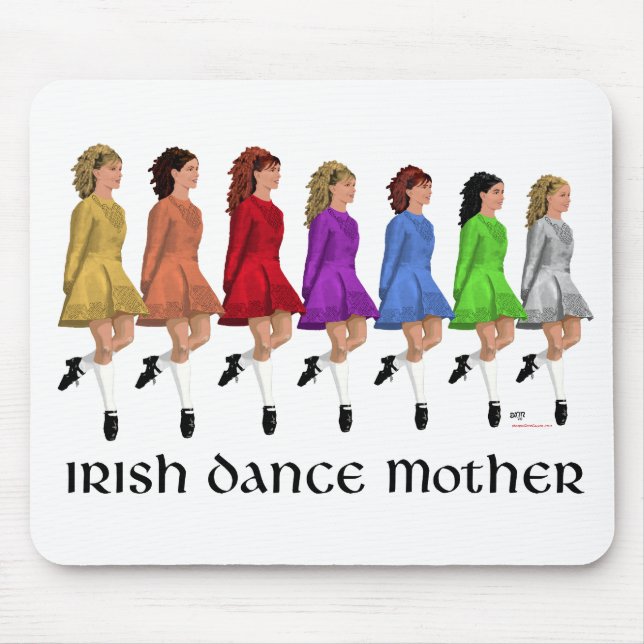 Irish Step Dance Mother - Rainbow Line Mouse Pad (Front)