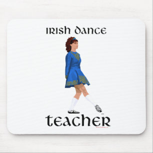 Irish Step Dance Teacher - Blue Soft Shoe Mouse Pad