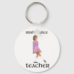 Irish Step Dance Teacher - Pink Soft Shoe Key Ring