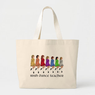 Irish Step Dance Teacher - Rainbow Large Tote Bag