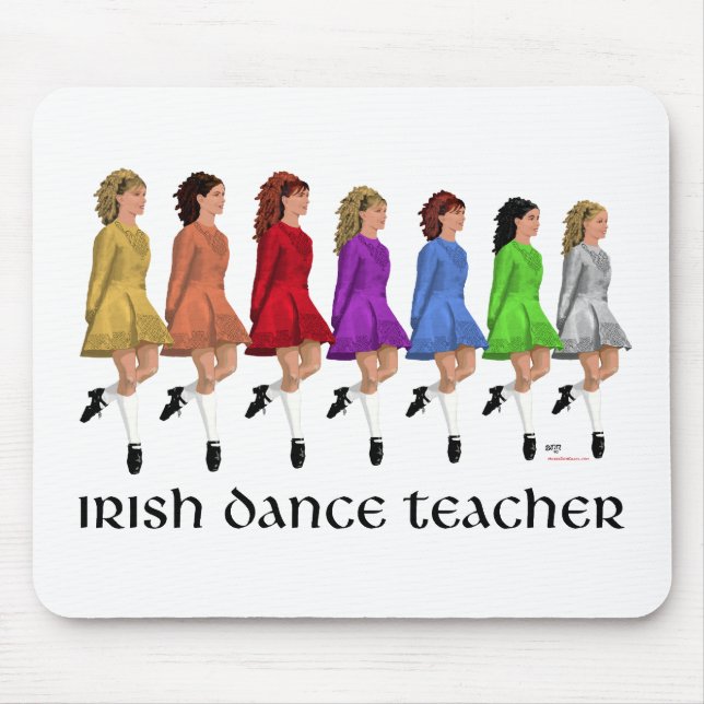 Irish Step Dance Teacher - Rainbow Mouse Pad (Front)