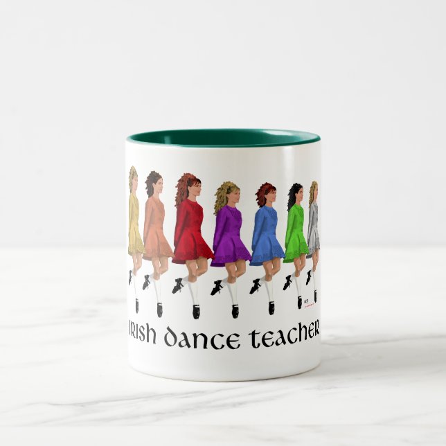 Irish Step Dance Teacher - Rainbow Two-Tone Coffee Mug (Center)