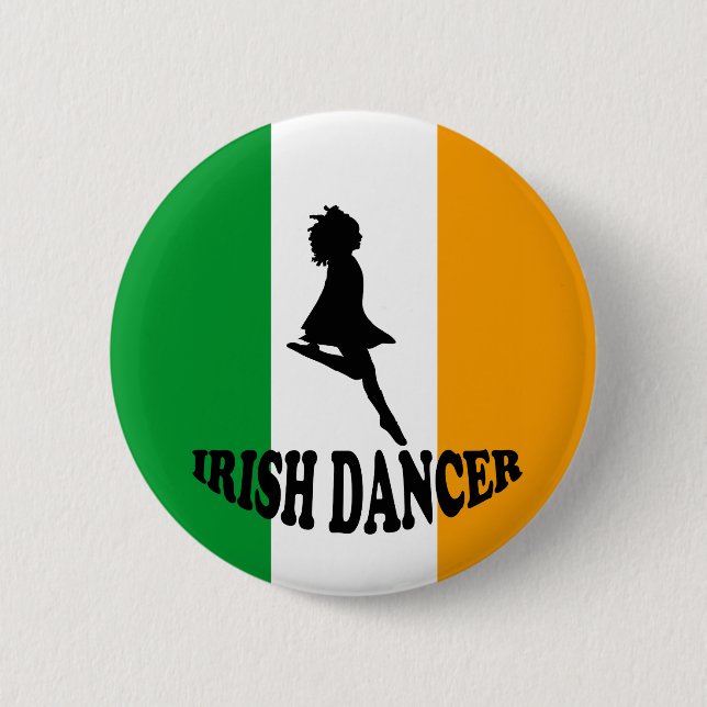 Irish Step Dancer 6 Cm Round Badge (Front)