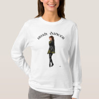Irish Step Dancer - Black Dress, Brunette Hair