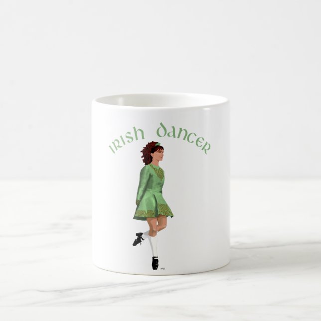 Irish Step Dancer - Green Coffee Mug (Center)